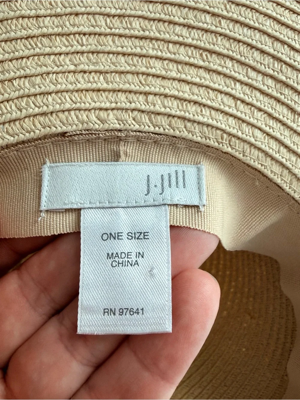 J.Jill Straw Fedora Hat Beige One size